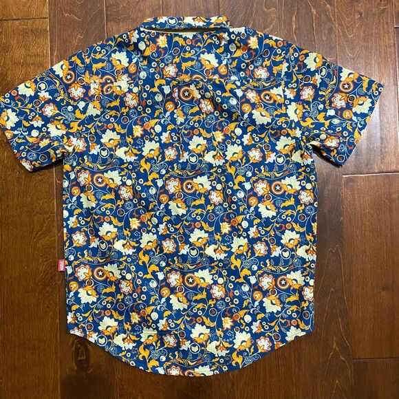 Disney Marvel Avengers Hawaiian Blue Button Front Shirt Cotton Mens Size Medium - Picture 5 of 8